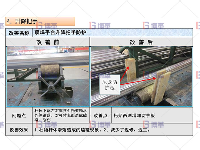 改善實(shí)施 頂焊平臺(tái)升降把手防護(hù) 改善實(shí)施 頂焊平臺(tái)升降把手防護(hù)